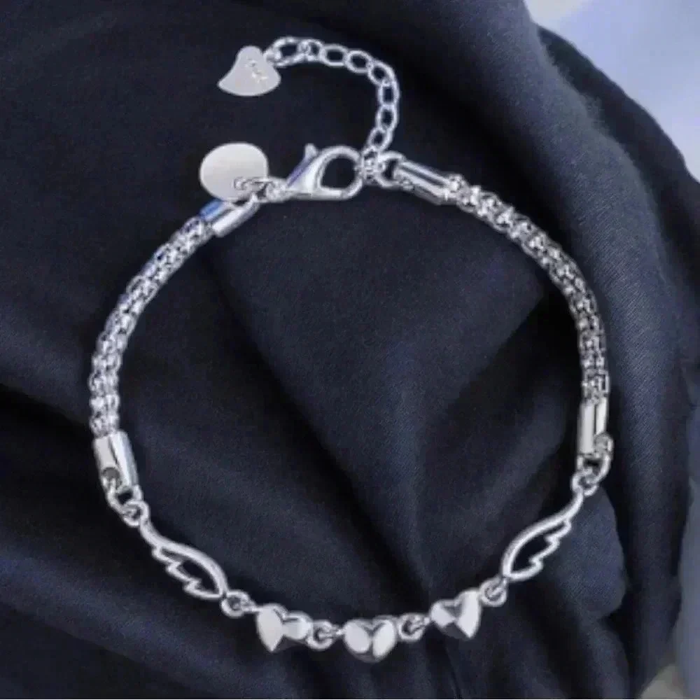Heart Bracelet Sterling Silver